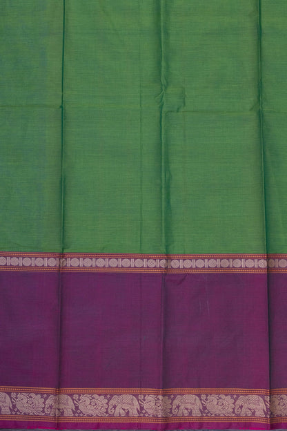 Enchanting Contrasts: Lime Green and Pink Vanasingaram Saree - swadeshsouq.com