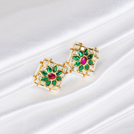 Gemstone and Pearl-Embellished Studs: A Modern Take on Classic Elegance - swadeshsouq.com