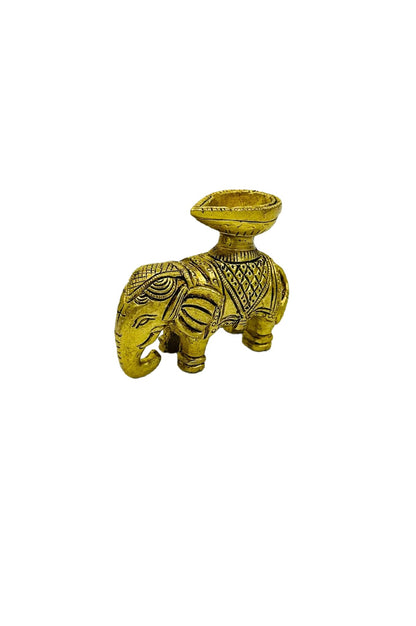 Graceful Elephant Diya - swadeshsouq.com