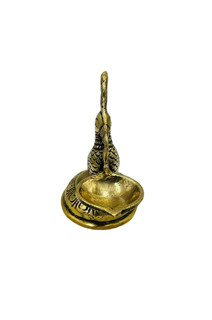 Handcrafted Brass Peacock Diya - Intricate Beauty - swadeshsouq.com