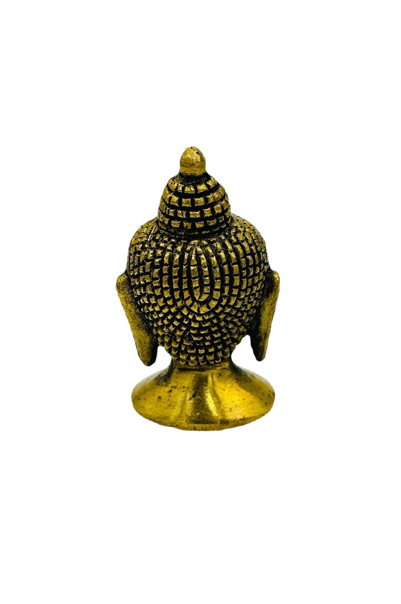 Handmade Antique Finish Brass Buddha Face - swadeshsouq.com