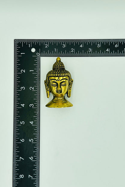 Handmade Antique Finish Brass Buddha Face - swadeshsouq.com