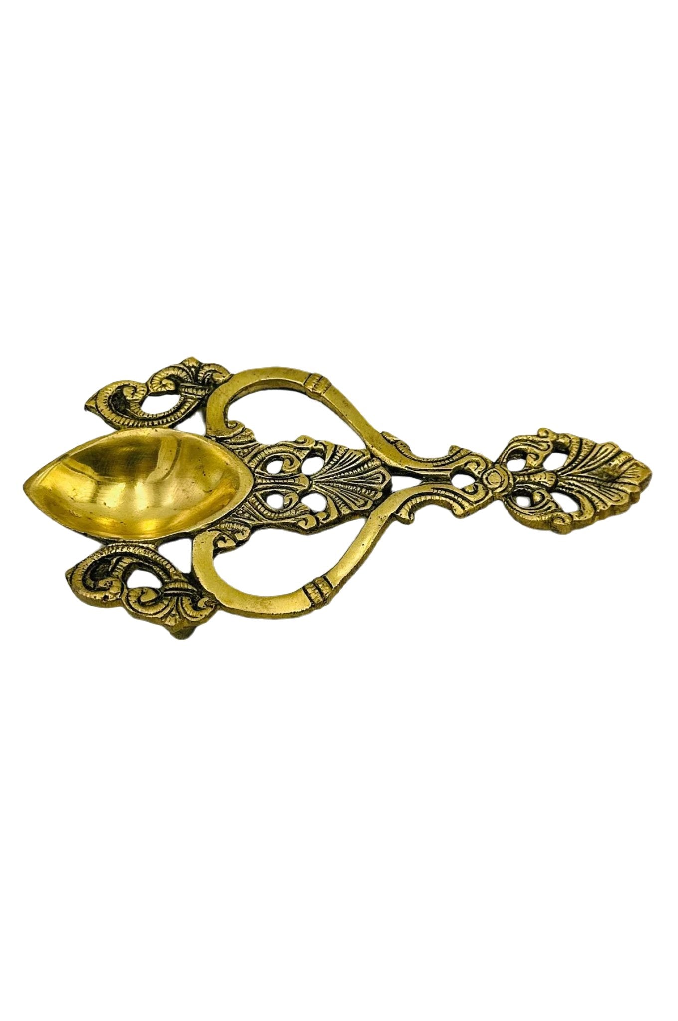 Handmade Pure Brass Aarthi Diya with Intricate Design - swadeshsouq.com