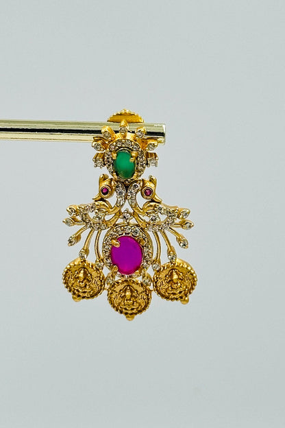 High-Gold Kaasu Ensemble with CZ Brilliance Neckalce - swadeshsouq.com