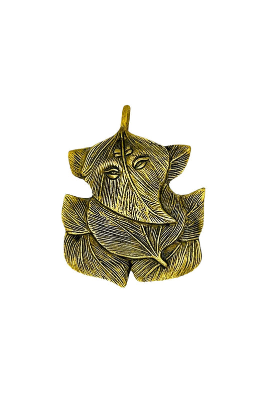 Leaf-Inspired Brass Ganesh Wall Decor: A Symbolic Fusion of Nature and Divinity - swadeshsouq.com