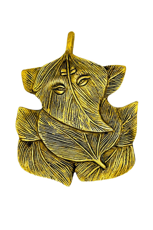 Leaf-Inspired Brass Ganesh Wall Decor: A Symbolic Fusion of Nature and Divinity - swadeshsouq.com