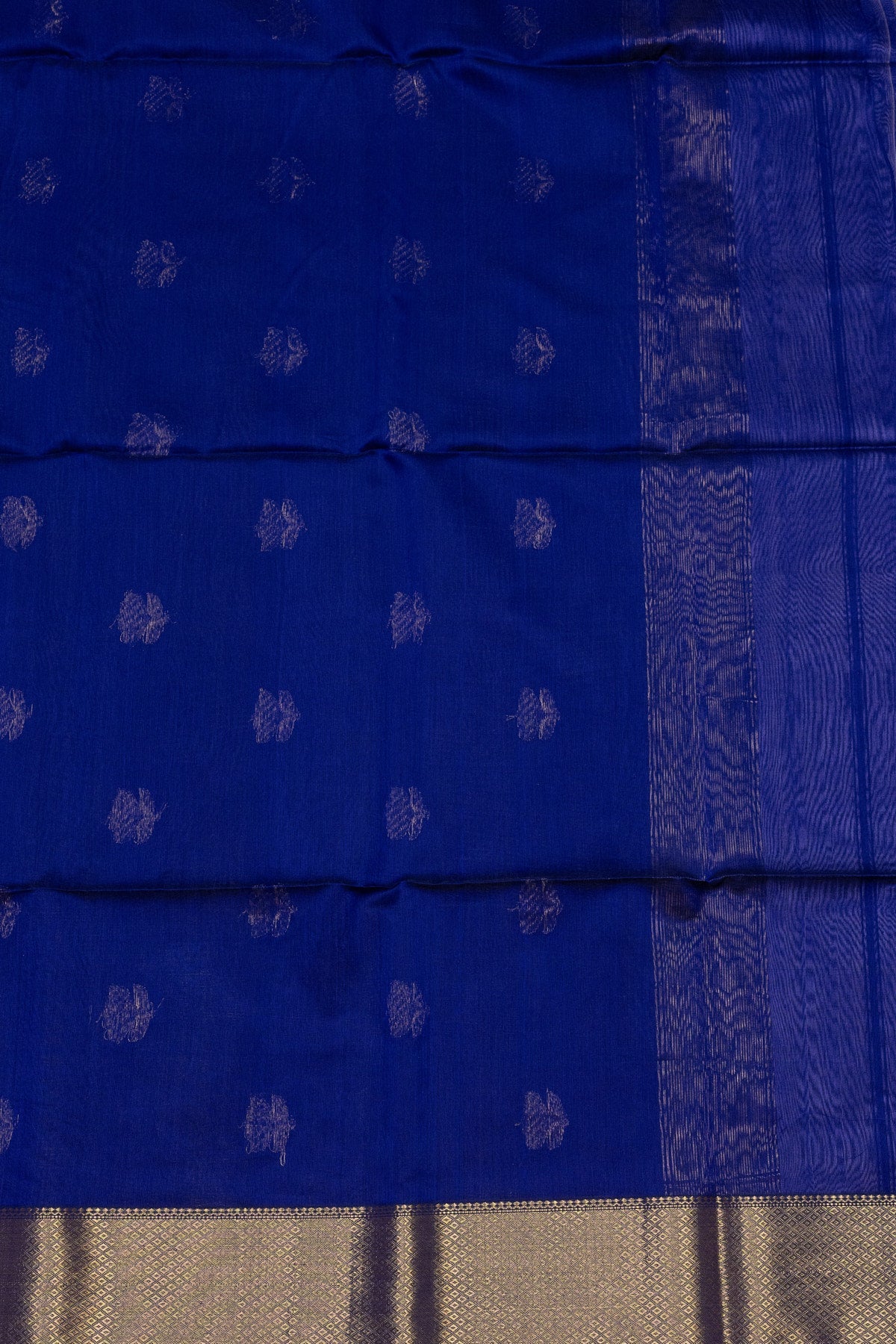 Lotus Loom: Lavender & Blue Maheshwari Saree - swadeshsouq.com