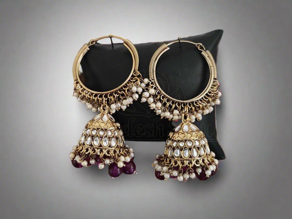 Majestic Jhumkas: An Exquisite Fusion of Tradition and Luxury. - swadeshsouq.com