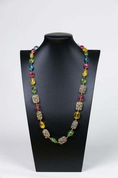 Multicoloured Crystal Beadwork Extravaganza - swadeshsouq.com