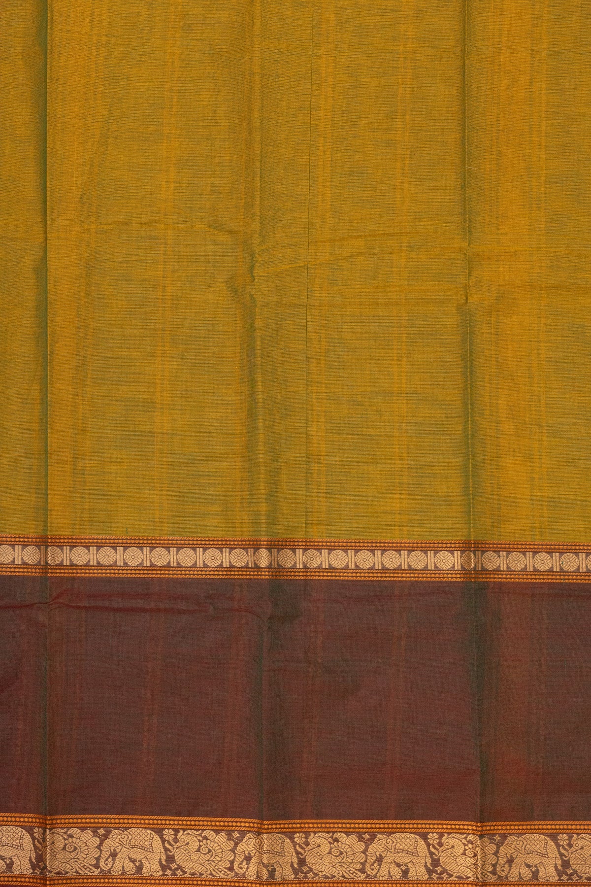 Mustard Yellow, Dark Green & Maroon Vanasingaram Brilliance - swadeshsouq.com