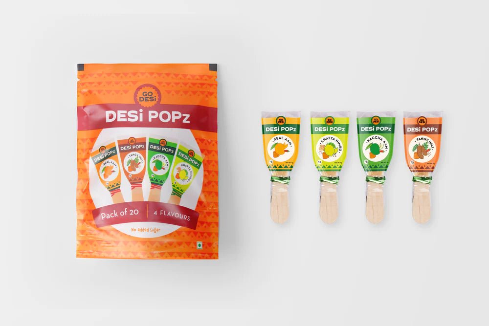 POPz Combo (Pack of 4) | Tangy Imli | Real Aam | Kaacha Aam | Khatta Nimbu | 20 PCS - swadeshsouq.com