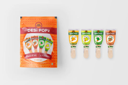 POPz Combo (Pack of 4) | Tangy Imli | Real Aam | Kaacha Aam | Khatta Nimbu | 20 PCS - swadeshsouq.com