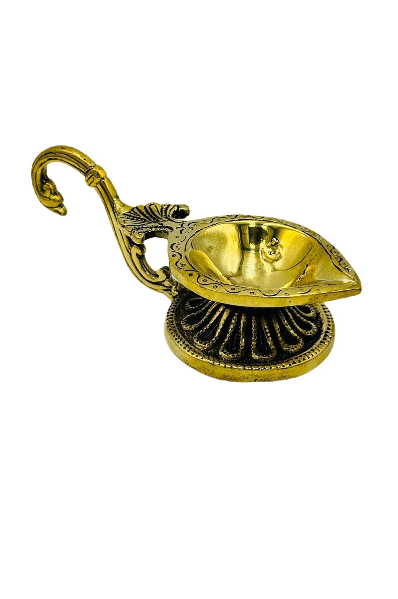 Pure Brass Aarthi Diya in Exquisite Design - swadeshsouq.com