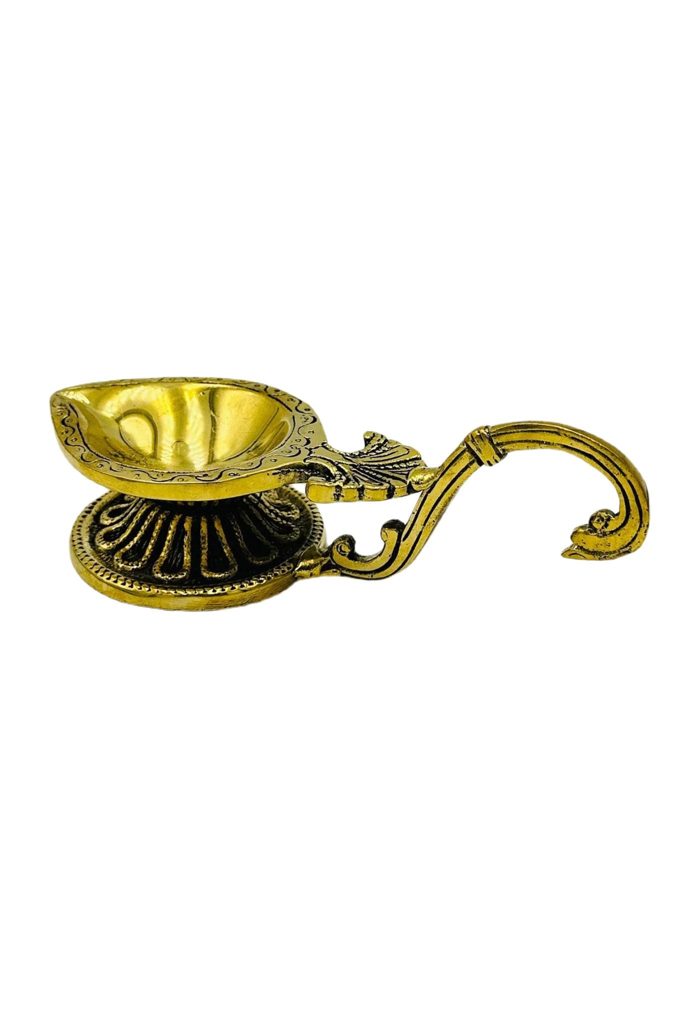 Pure Brass Aarthi Diya in Exquisite Design - swadeshsouq.com