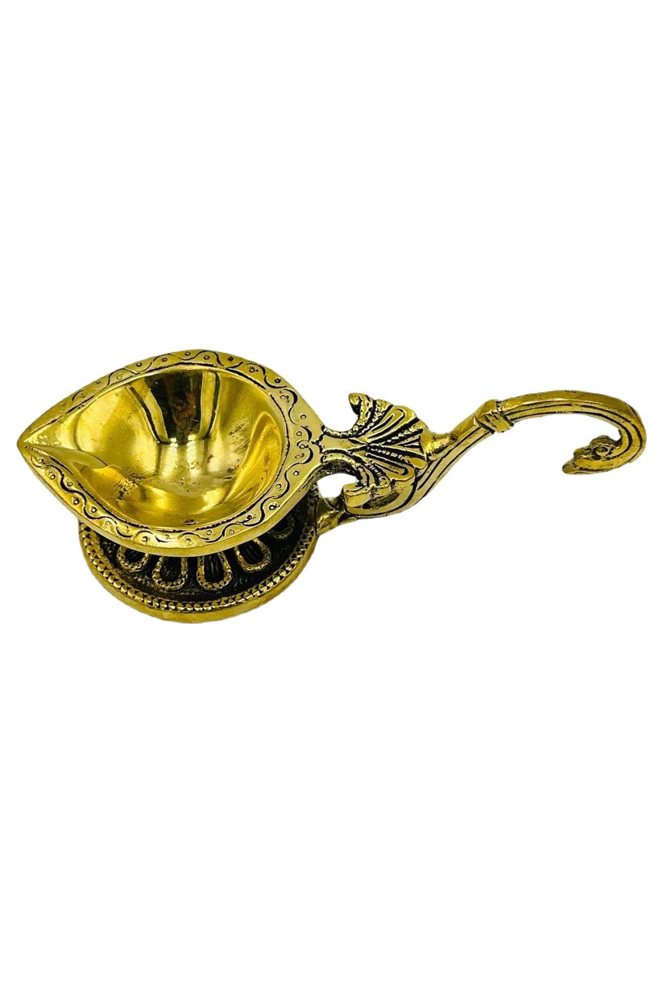 Pure Brass Aarthi Diya in Exquisite Design - swadeshsouq.com