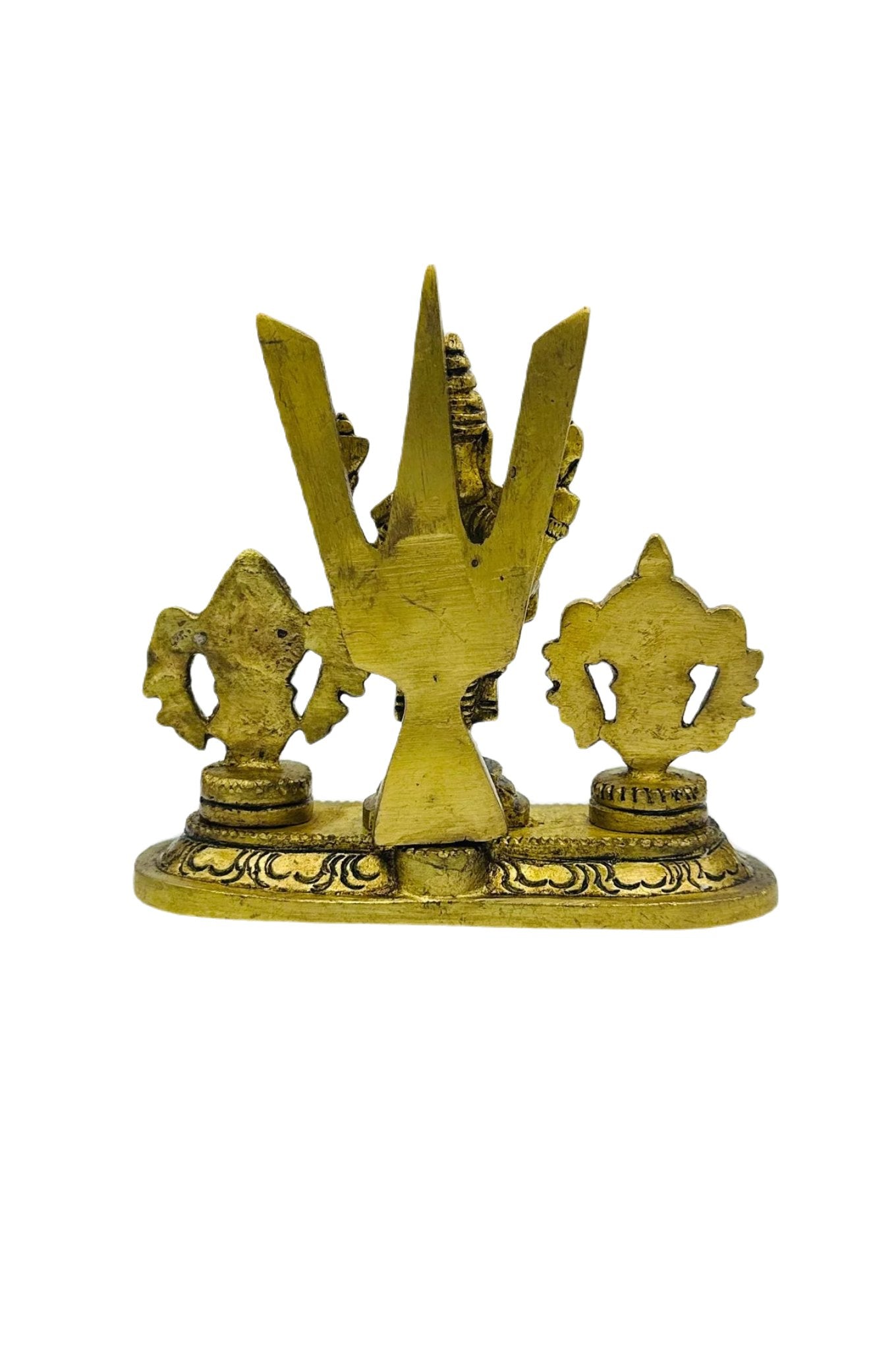 Pure Brass Balaji Idol with Shanku, Chakram, and Namam: A Divine Masterpiece - swadeshsouq.com