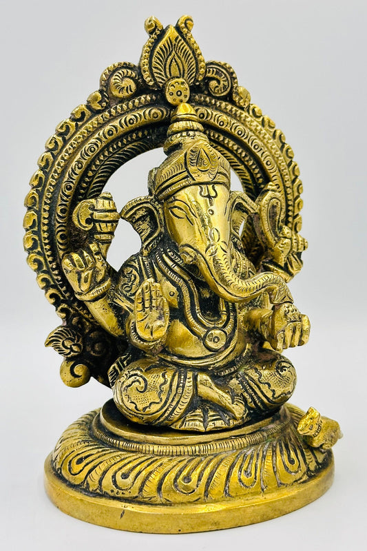 Pure Brass Ganesh Idol - swadeshsouq.com