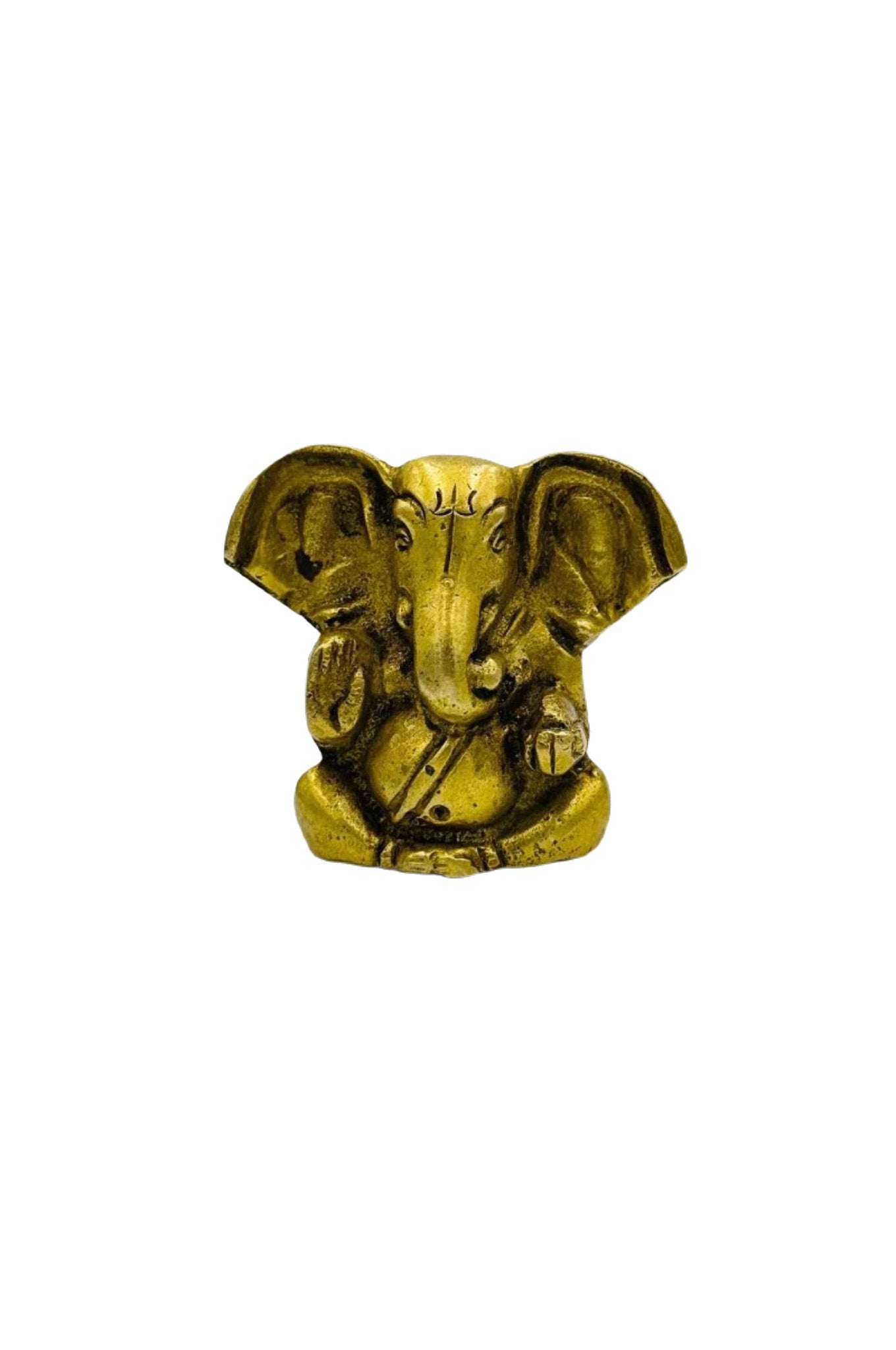 Pure Brass Small Ganesh Idol - swadeshsouq.com