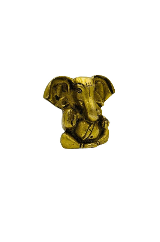 Pure Brass Small Ganesh Idol - swadeshsouq.com