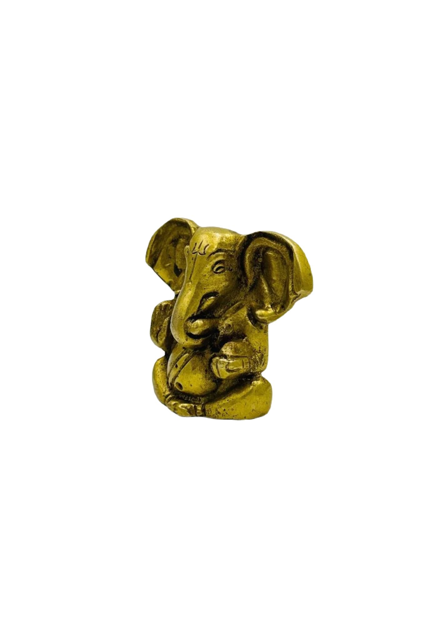 Pure Brass Small Ganesh Idol - swadeshsouq.com