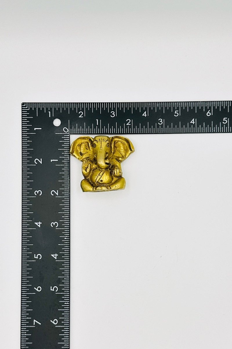 Pure Brass Small Ganesh Idol - swadeshsouq.com