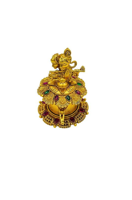 Radha Krishna Kumkum Box in Nagas Artistry - swadeshsouq.com