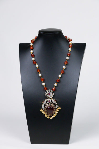 Radiant Red Beads Set with Dazzling Design - swadeshsouq.com