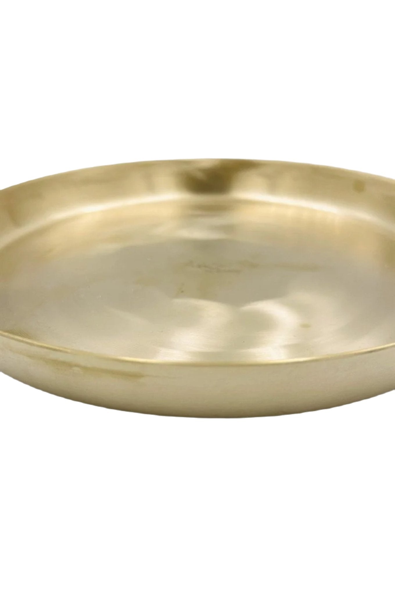 Radiant Reverence: Pure Brass Dining Plate - A Symbol of Opulence and Tradition - swadeshsouq.com