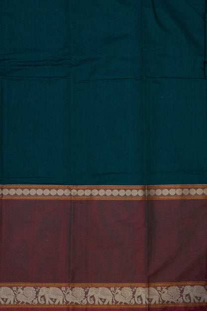 Regal Harmony: Green and Maroon Vanasingaram Saree - swadeshsouq.com