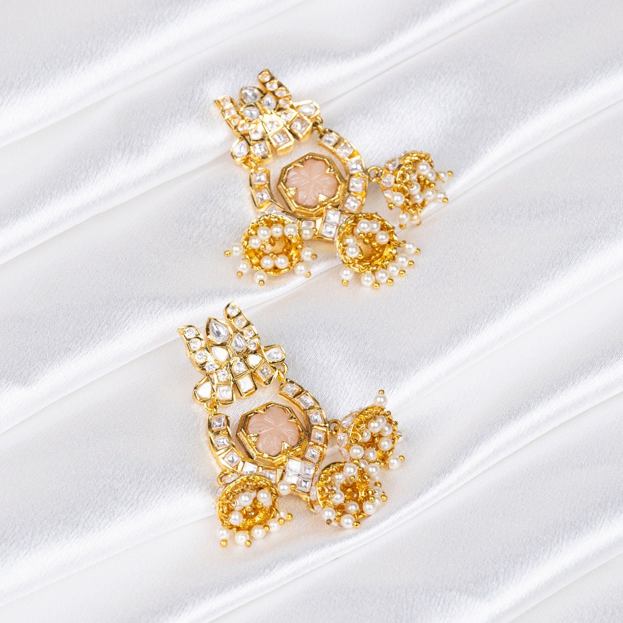 Regal Lotus Earrings: A Nod to Ancient Queenly Splendor - swadeshsouq.com