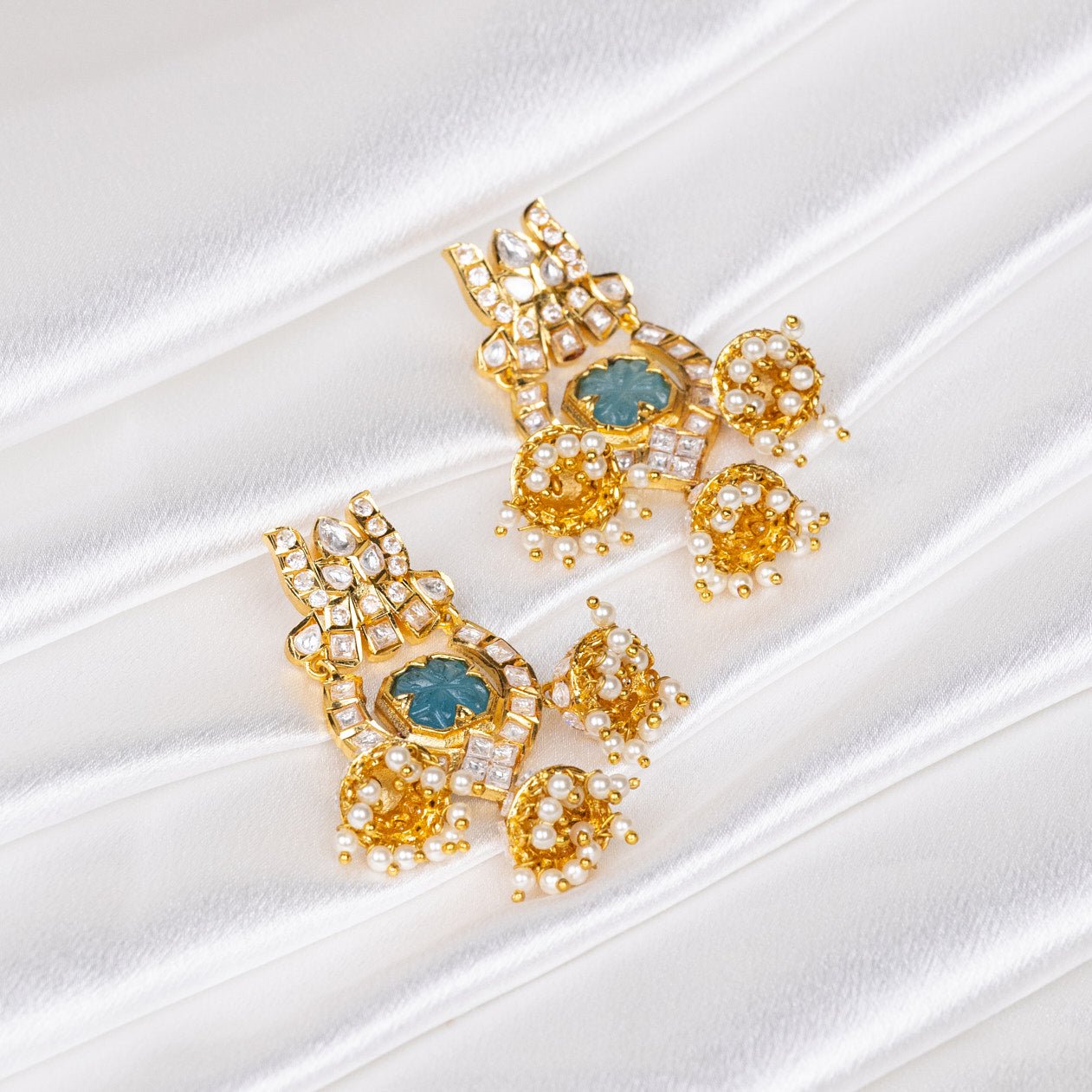 Regal Lotus Earrings: A Nod to Ancient Queenly Splendor - swadeshsouq.com