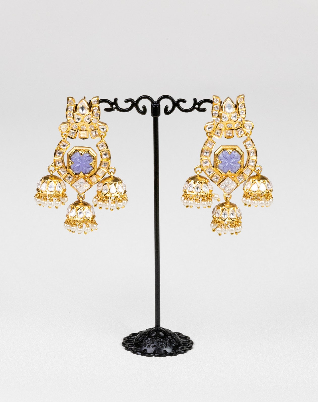 Regal Lotus Earrings: A Nod to Ancient Queenly Splendor - swadeshsouq.com