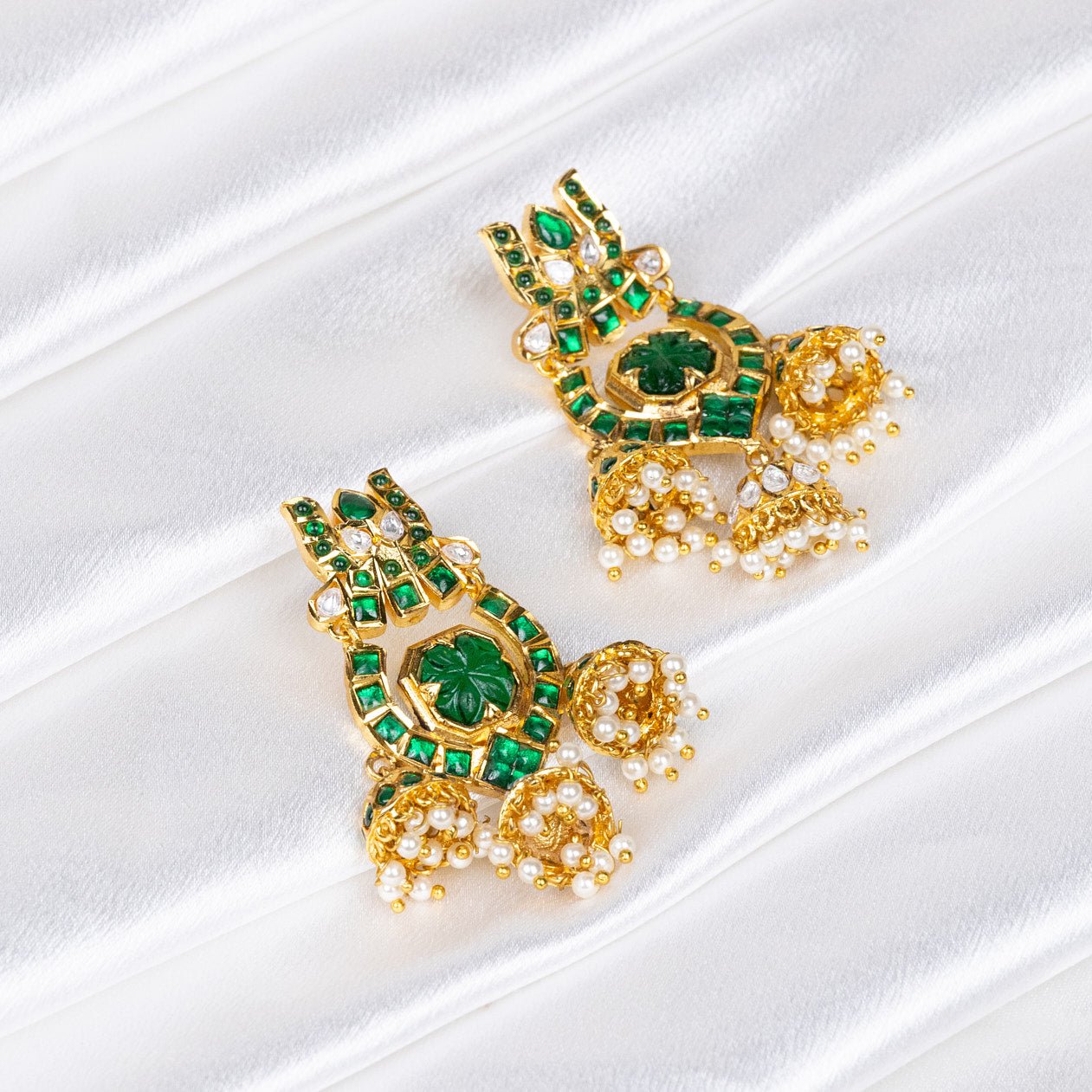 Regal Lotus Earrings: A Nod to Ancient Queenly Splendor - swadeshsouq.com