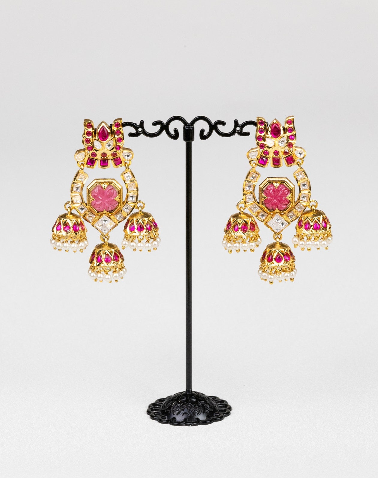 Regal Lotus Earrings: A Nod to Ancient Queenly Splendor - swadeshsouq.com