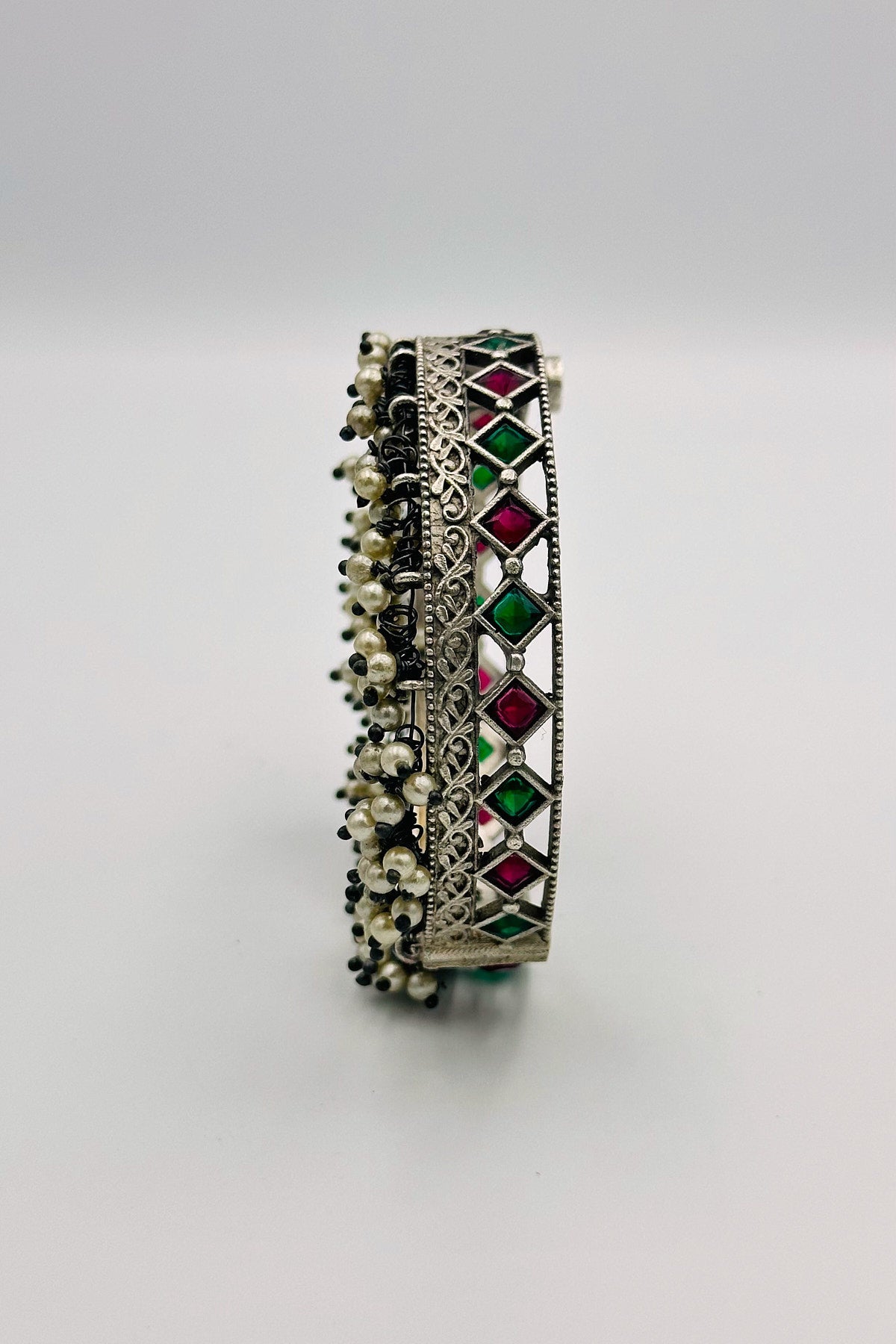 Regal Rhapsody Silver Bangles - swadeshsouq.com