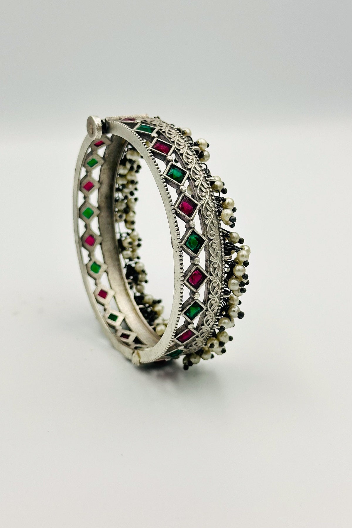 Regal Rhapsody Silver Bangles - swadeshsouq.com