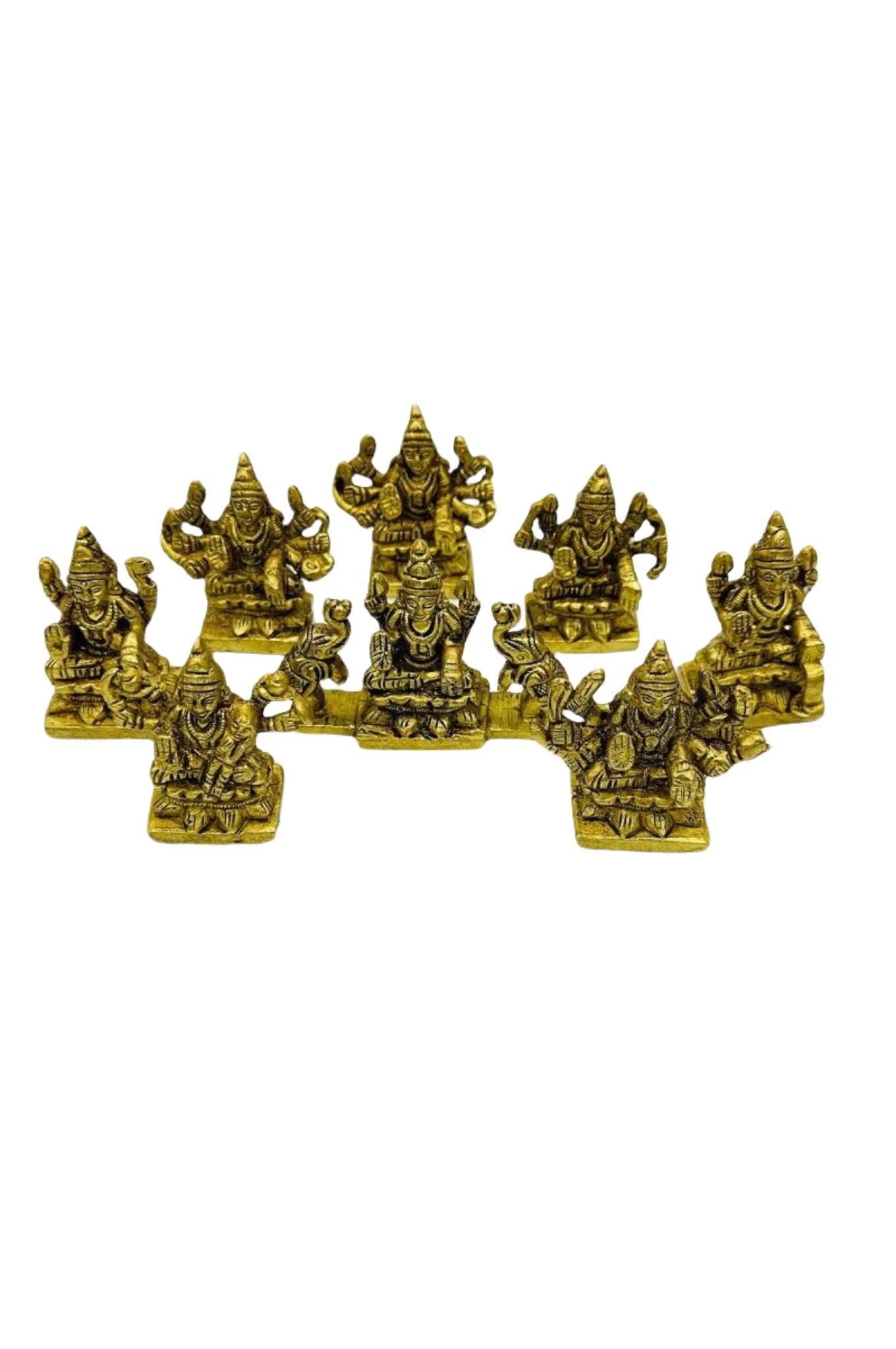 Sacred Splendor: Handcrafted Brass Ashta Lakshmi Idols - swadeshsouq.com