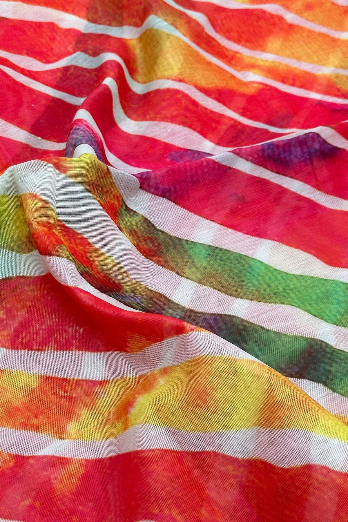 Spectrum Splendor: Multicolored Dupatta with Dazzling Hues - swadeshsouq.com