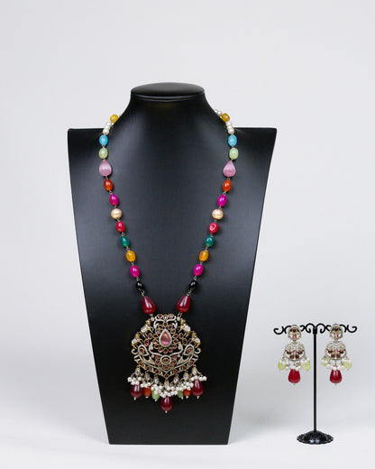 Victorian Virtue: Brass & CZ Beads Ensemble - swadeshsouq.com